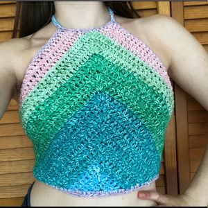 Handmade crochet halter top